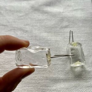 Maryam Nassir Zadeh Ice Cube Silver-tone Glass Earrings In White